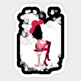 Woman in the Paris Sticker